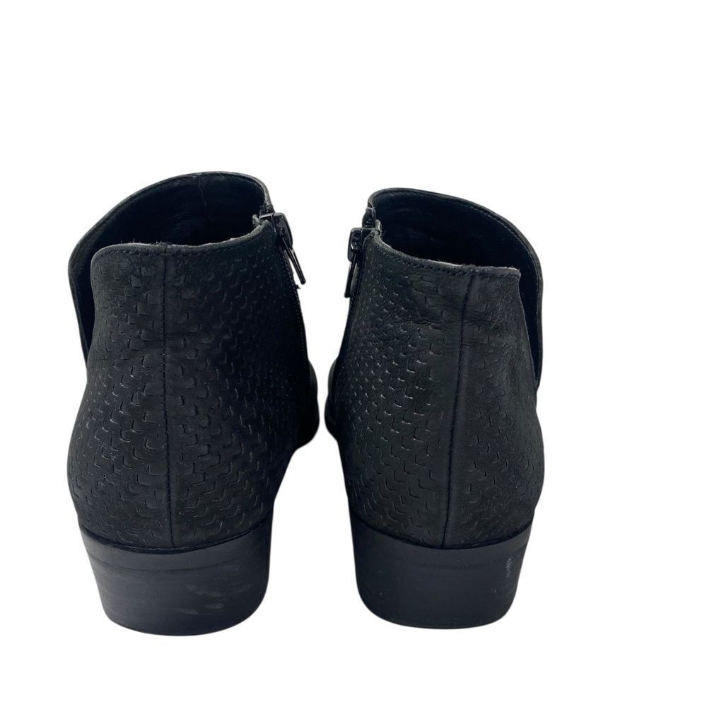 Lucky Brand 9.5 M Nubuck leather Booties Low heel Weave leather on heel - Picture 4 of 7